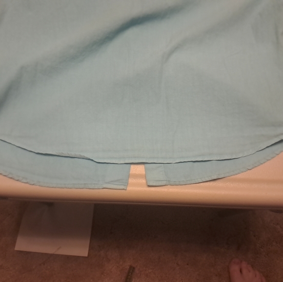 PETER MILLAR LIGHT BLUE BUTTON UP SHIRT Cotton/SILK Blend - Picture 6 of 16